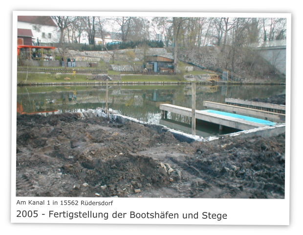 Am Kanal 1 in 15562 Rüdersdorf Bild 11 - Fertigstellung der Bootshäfen und Stege